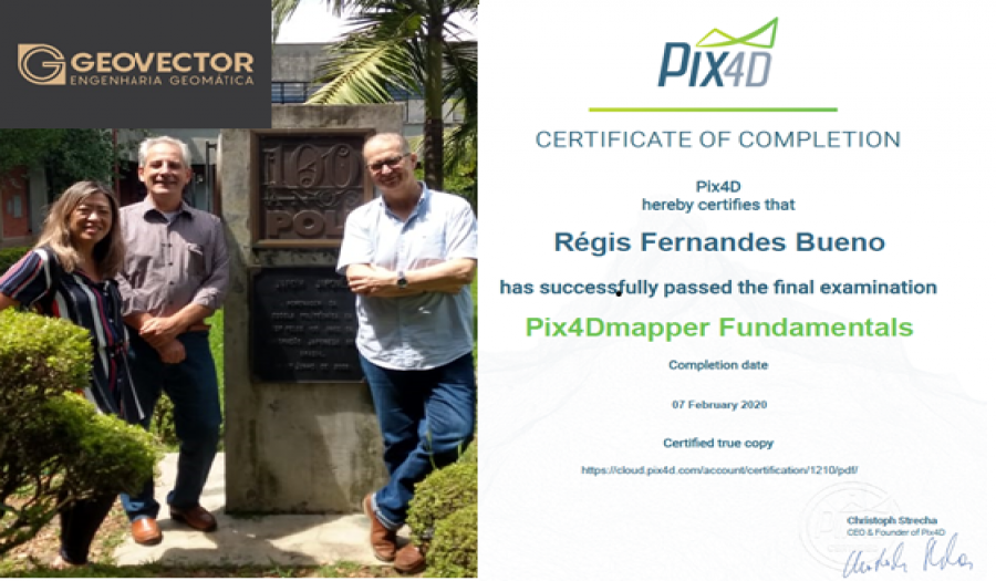 Régis Bueno obtém certificado Pix4D.